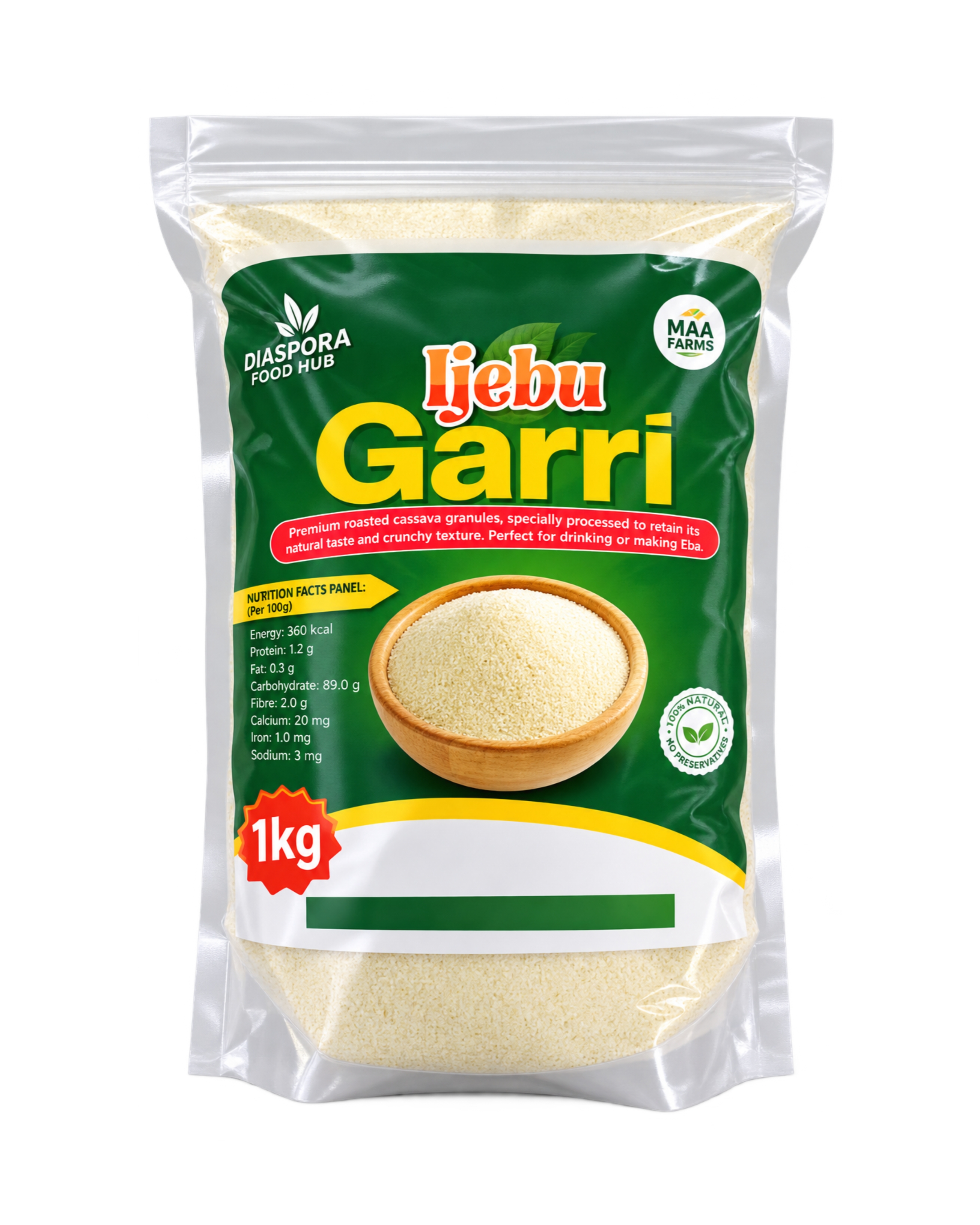 Ijebu Garri 1kg (2.2LB)