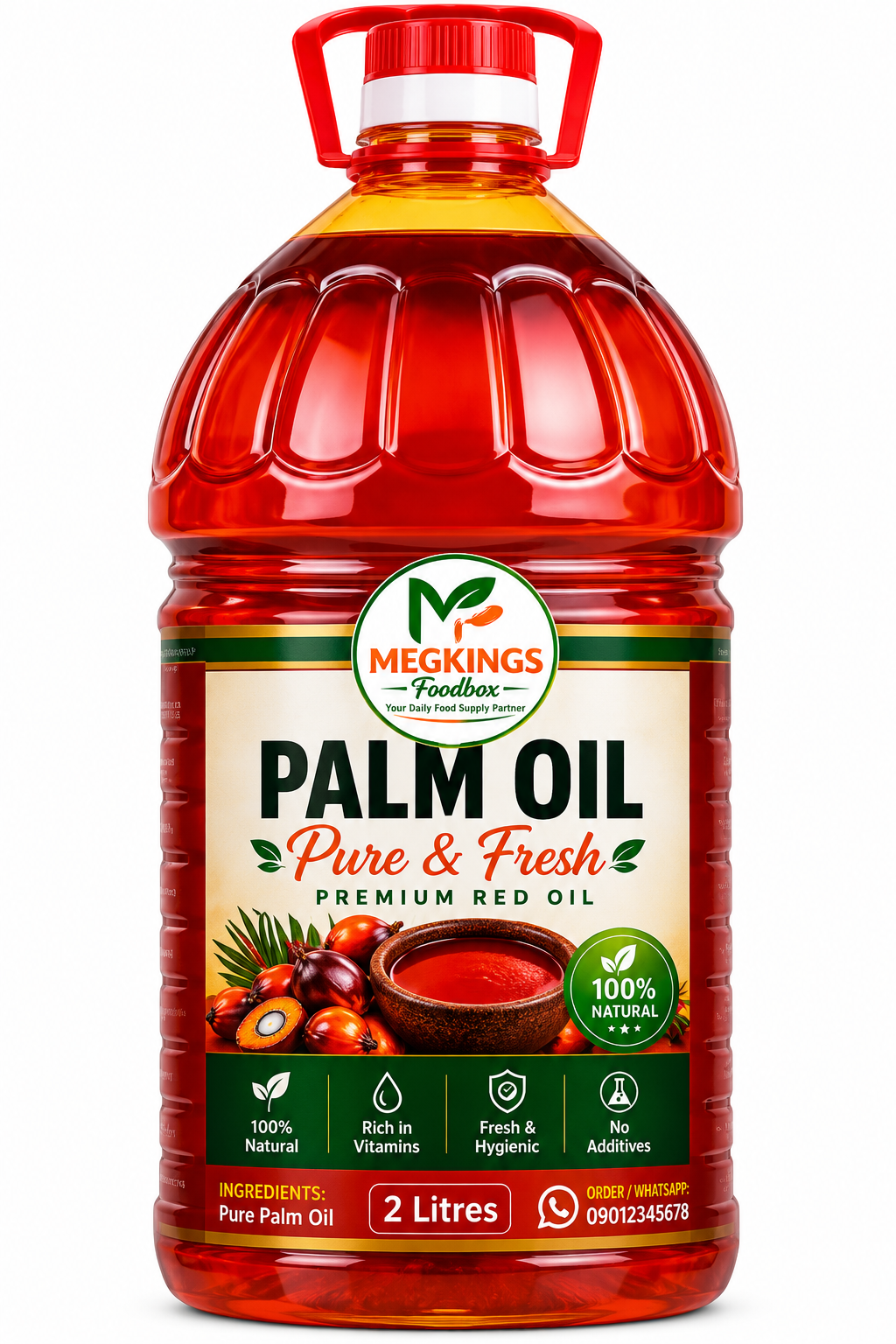 Unadulterated Palm Oil - 2 Liter