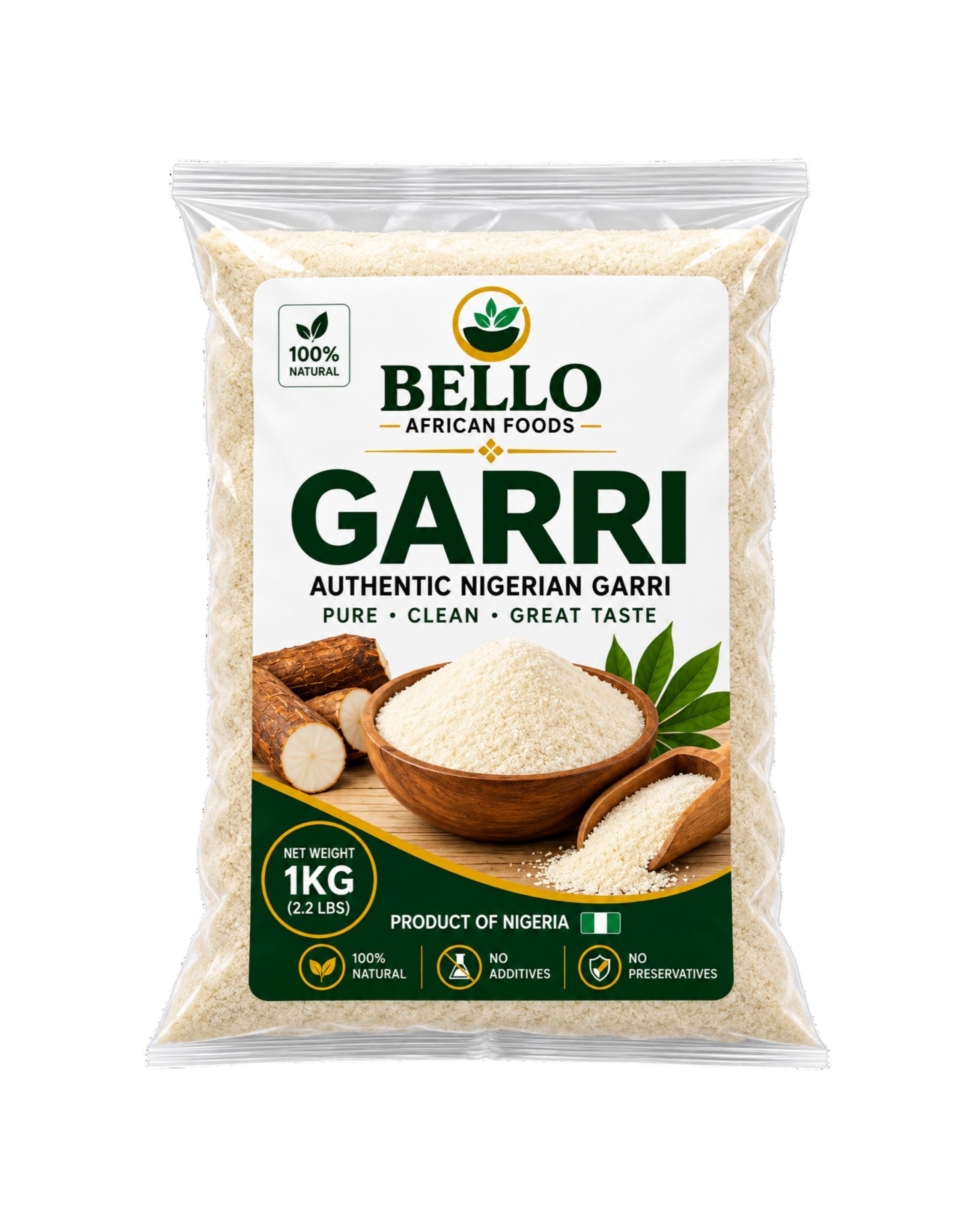 Bello African Foods Garri (White) -1kg