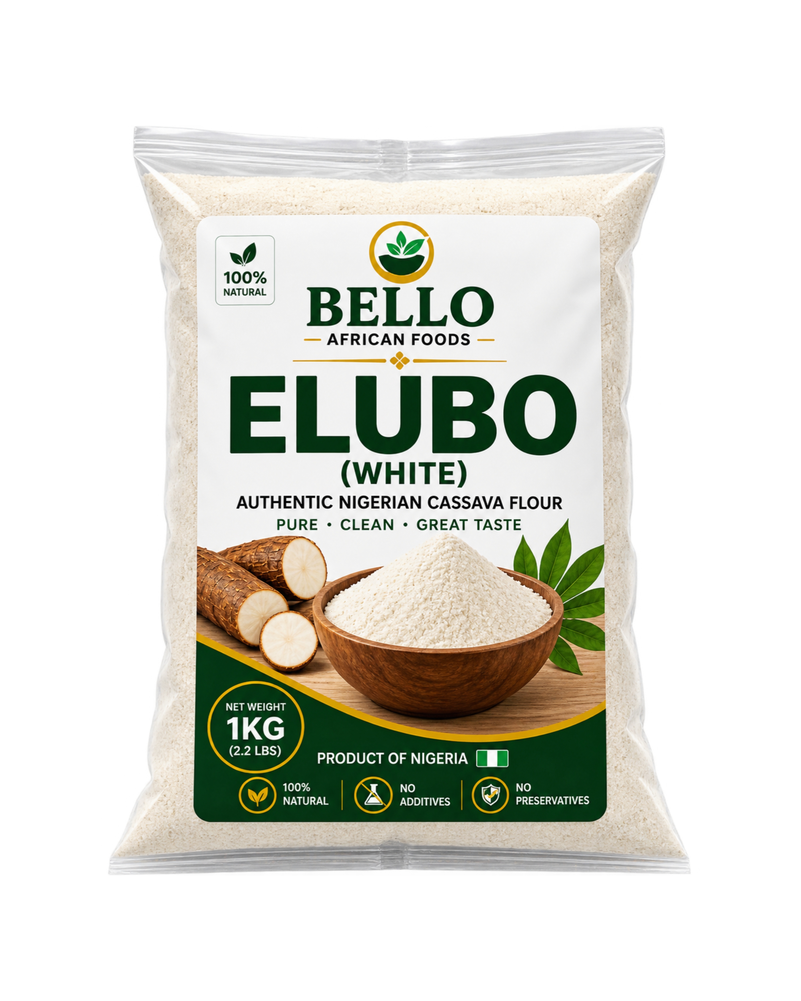Bello African Foods ELUBO (White) -1kg
