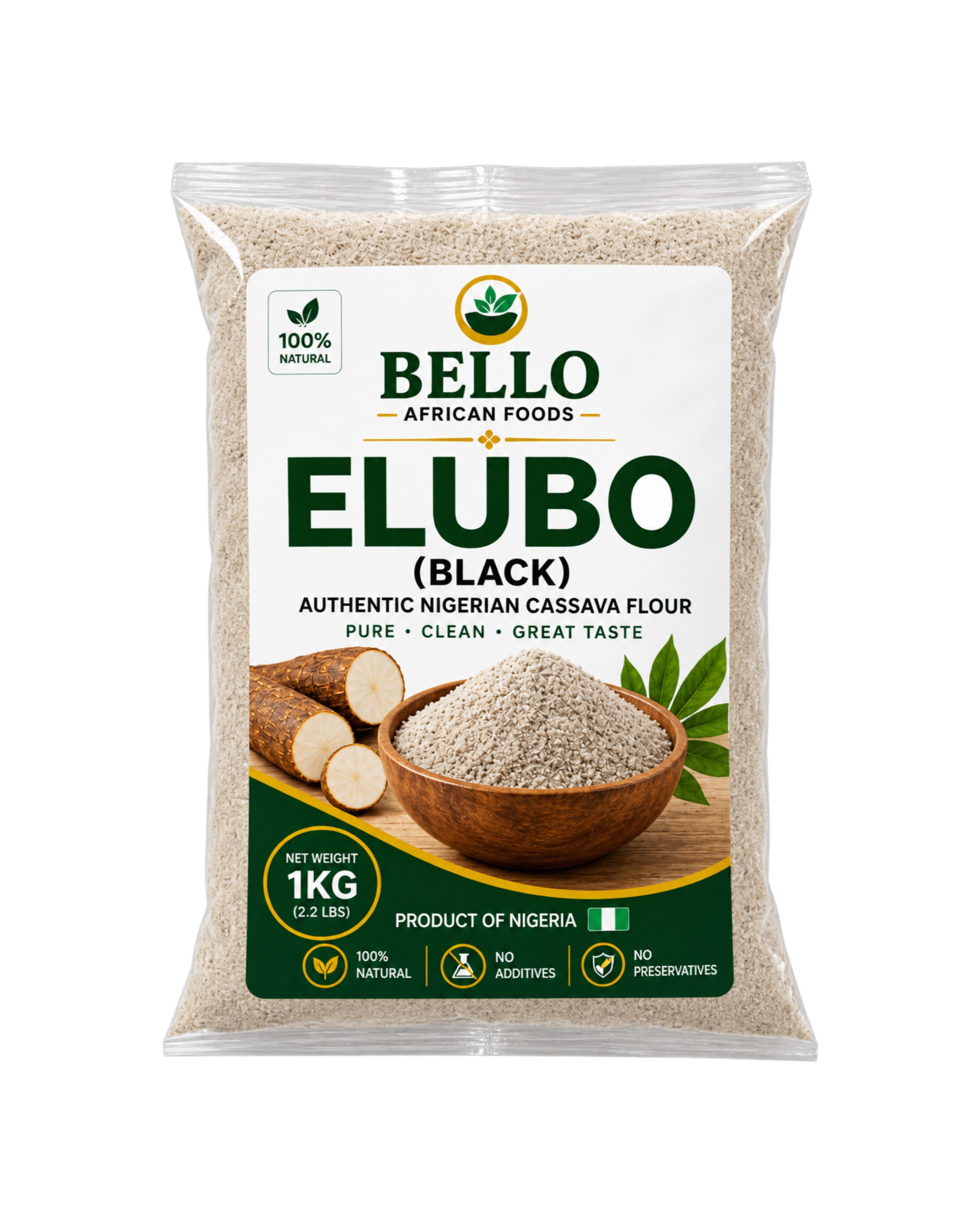 Bello African Foods ELUBO (Black) -1kg