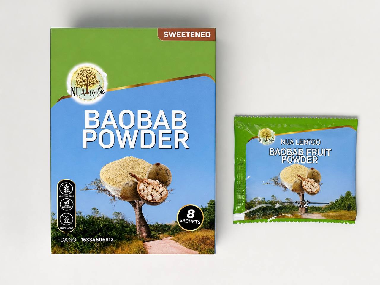 Sweetened NUA Lentoc Baobab Fruit Powder