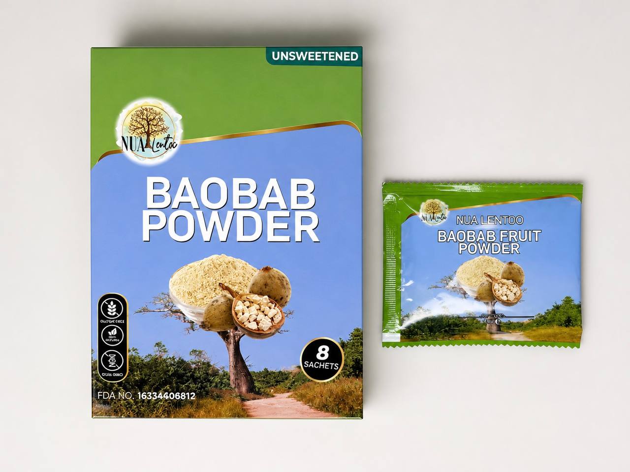 Unsweetened NUA Lentoc Baobab Fruit Powder