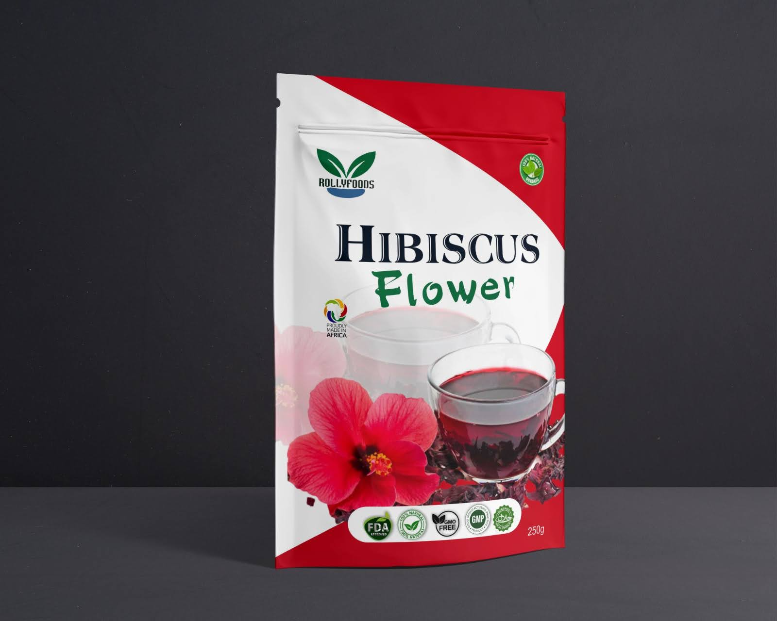 Rollyfoods Zobo Leaves (Hibiscus Flower) - 500g