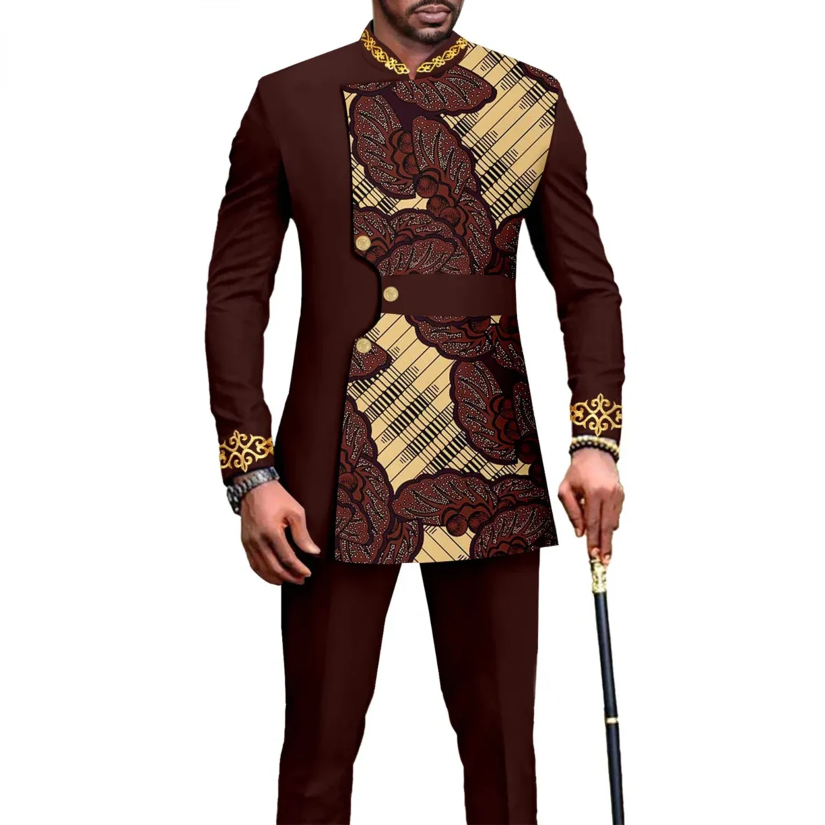 New Casual Fashion African Men Suit Slim Line Sudaderas Para Hombres Men Clothing Conjuntos De Pantalones 남성의류 Clothes - Image 5