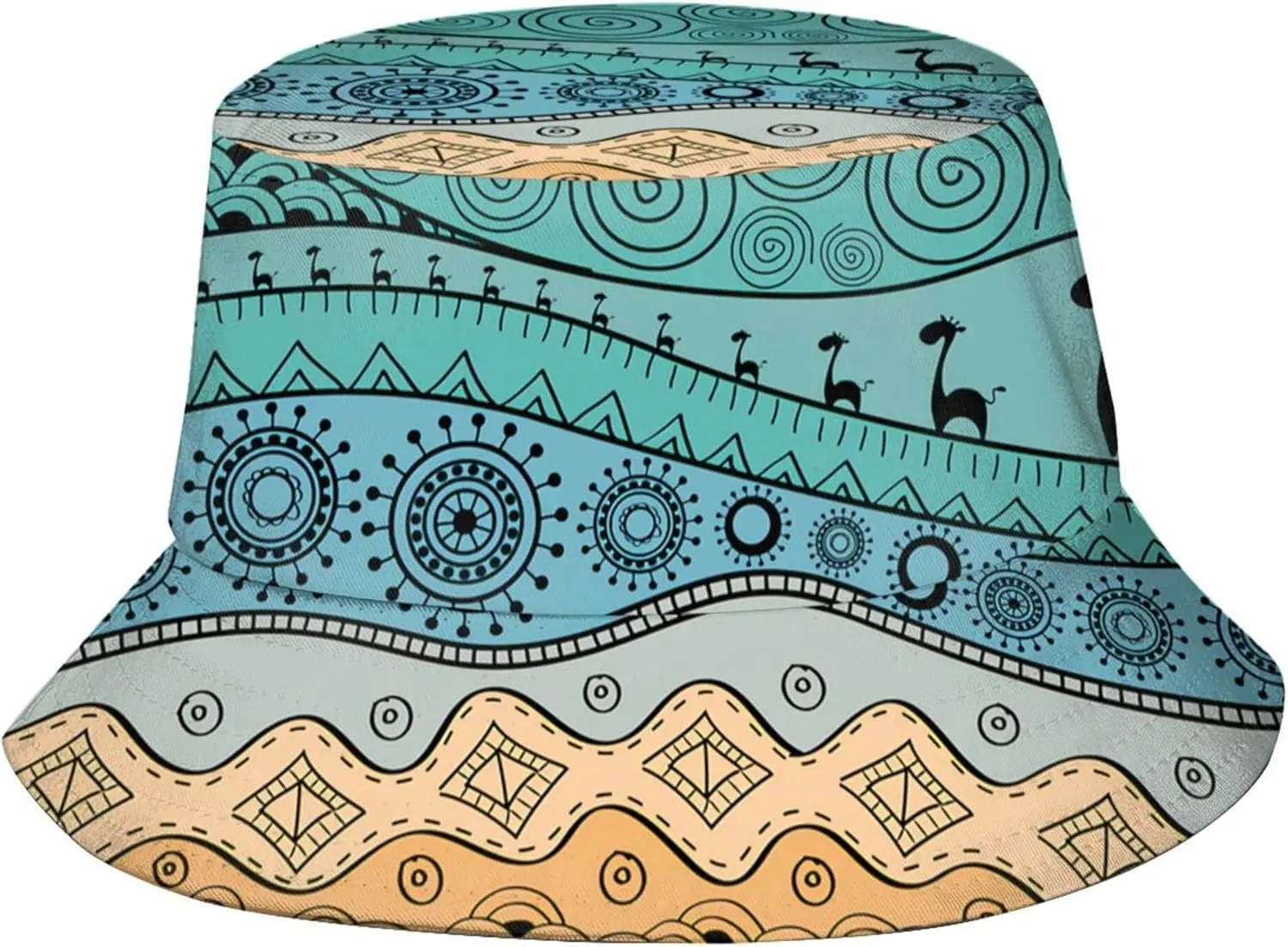 kf-S4238af7f89ab4071b4406cfd34e994d76-African-Style-Bucket-Hats-for-Women-Men-Packable-Sun-Cap-Fashion-Fisherman-Hat-Summer-Beach-Hat African Style Bucket Hats for Women Men Packable Sun Cap Fashion Fisherman Hat Summer Beach Hat Travel Caps - Image 6