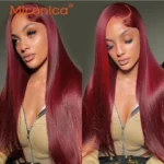 Straight Human Hair Bundles Brazlian Hair Extensions for African American 99J# Remy Hair Weaving Weft Human Hair Natural Pieces - Image 4