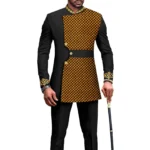 New Casual Fashion African Men Suit Slim Line Sudaderas Para Hombres Men Clothing Conjuntos De Pantalones 남성의류 Clothes