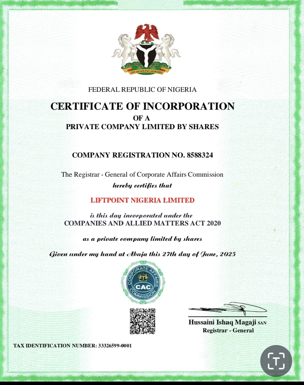 Liftpoint Nigeria Limited