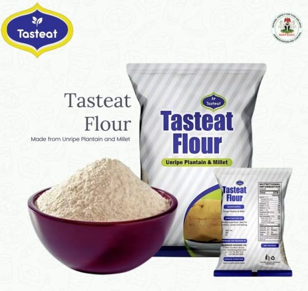 Tasteat Mixed Flour (Unripe Plantain & Millet) 1kg