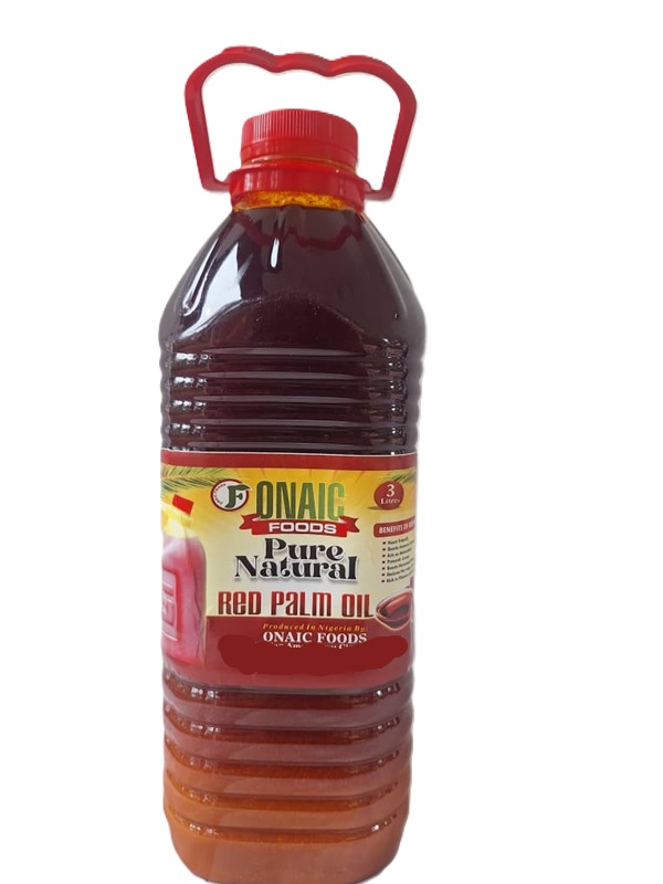 Onaic Foods Grade A palm Oil - 3 Liters