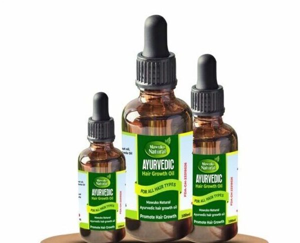 Description :mawuko natural ayurvedic hair growth oil is formulated to boost hair growth and strengthen hair from root to tips. It helps control dandruff and reduce hair breakages and support scalp health. The oil is suitable for preventing baldness and managing alopecia. Enriched with natural ayurvedic ingredients, it nourishes and revitalizes the hair and scalp. Ideal for daily use, it promotes thicker, healthier and stronger hair. Perfect for home care and anyone searching for natural hair growth solutions.