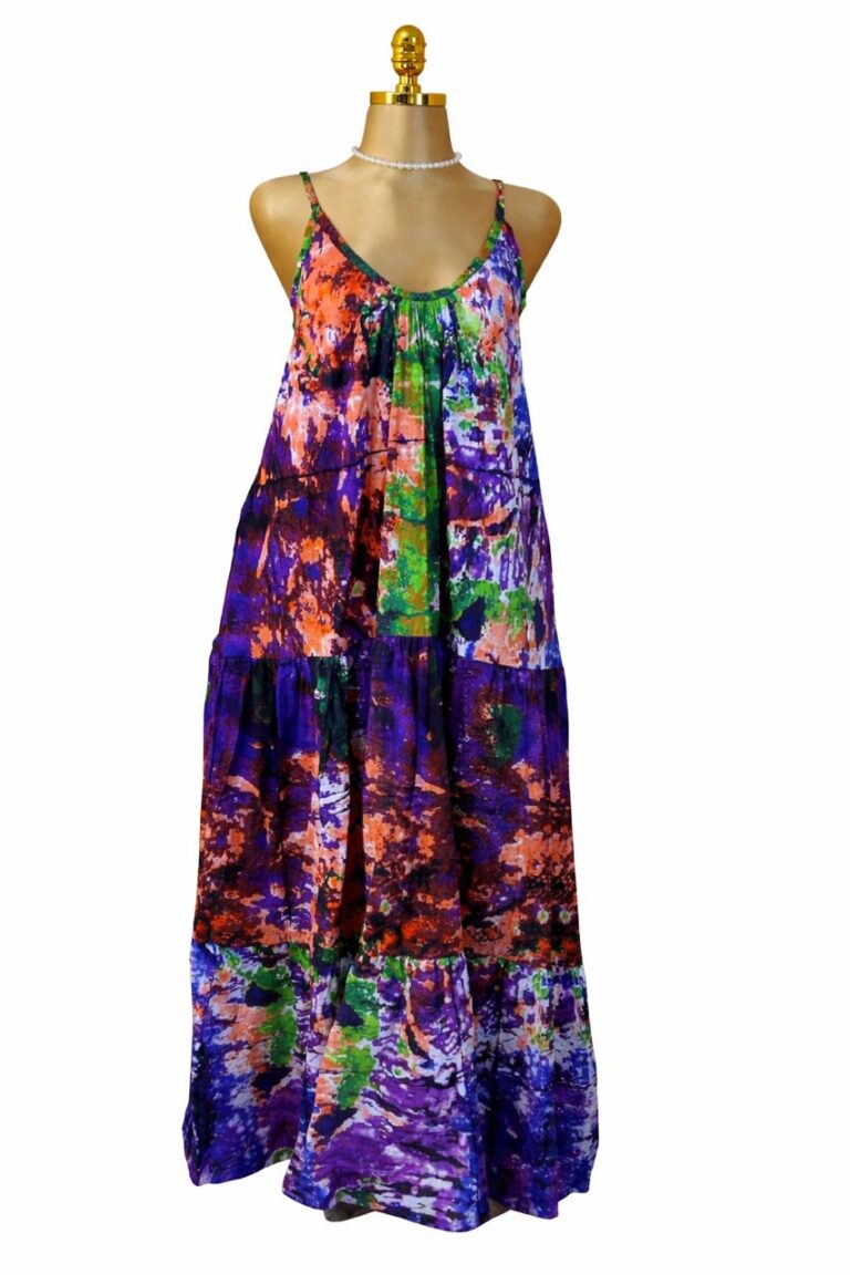 Free Full length Adire Flowing Gown