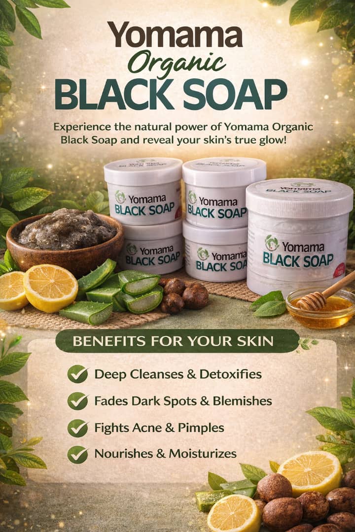 YOMAMA Organic black soap YOMAMA Organic black soap - Image 1