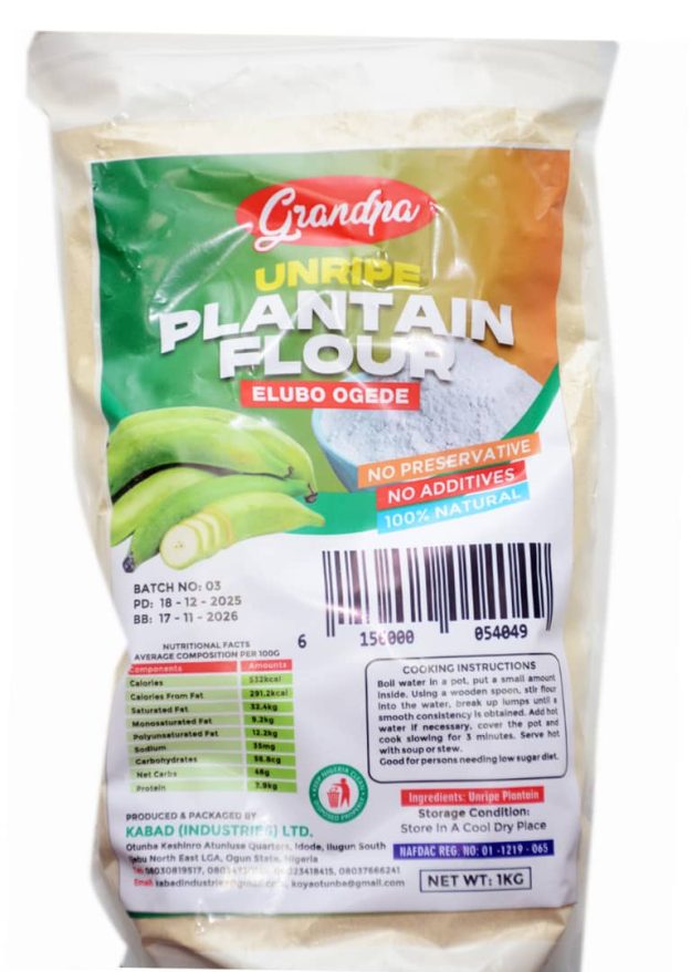 Grandpa Unripe Plantain Flour-1kg