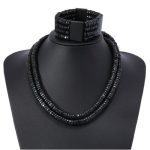 New Retro Men's Wooden Beaded Necklace Bracelet Set