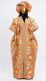 Classic Damask Bubu Gown - Image 3
