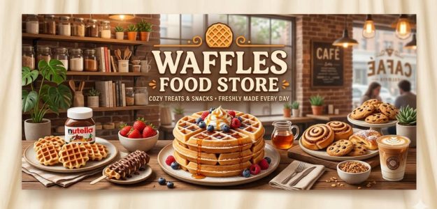 Waffles food store